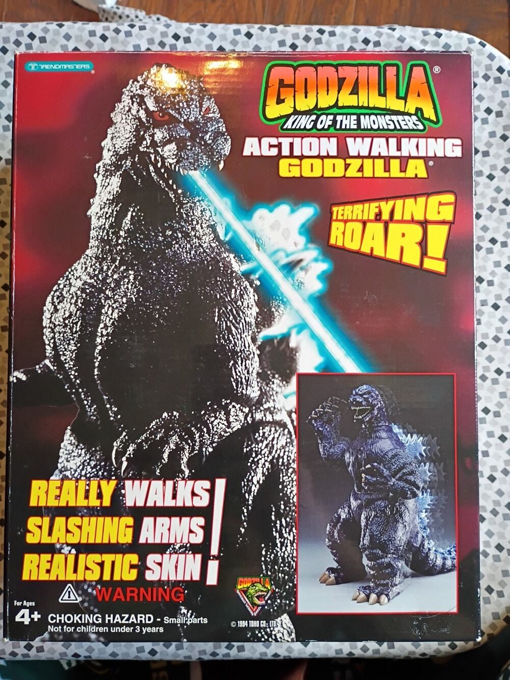 N5 Trendmasters Godzilla King Of The Monsters Action Walking New In Box Vtg